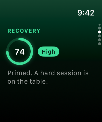 Meridian on Apple Watch: Recovery